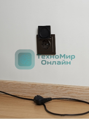 Розетка 1-местная IEK BRITE РСбш10-3-БрТБ с заземлением, с защитными шторками и крышкой, 16А, IP20, темная бронза