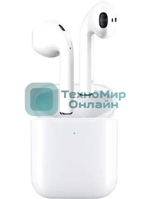 Наушники TWS Aksberry B24 Air Sound белый, вкладыши, Bluetooth, сенсорное управление, разъем Lightning, до 3 ч