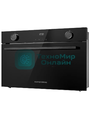 Встраиваемая микроволновая печь Kuppersberg HMW 611 BB, High-Tech, 34 л, поворотное/сенсорное управление, мощность 900 Вт, 5 уровней мощности, 10 автоматических программ, размораживание, гриль, конвекция, поворотный стол, черный