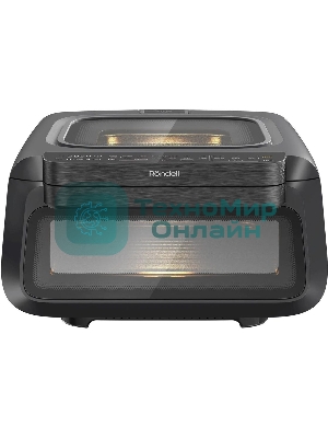 Аэрогриль Rondell RDE-AF111 черный, 2100 Вт, 13 л, сенсор, 19 программ