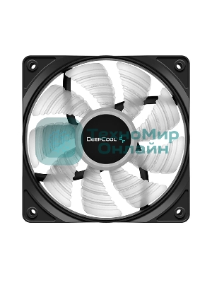 Вентилятор для корпуса DEEPCOOL RF120W DP-FLED-RF120-WH черный 120мм 1300rpm 22db 4-pin