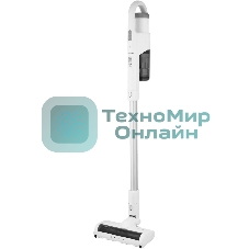 Пылесос вертикальный Coolfort CF-3003 белый, питание от аккумулятора, 120 Вт, уборка сухая, пылесборник 0.5 л, работа от АКБ max 40 мин.