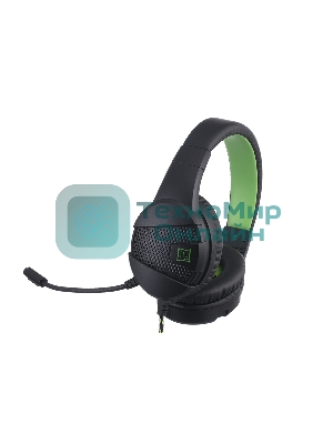Гарнитура Harper GHS-X15 чёрный/зелёный, проводная