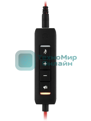Наушники с микрофоном Oklick/Оклик HS-L900 черный 1.8м накладные оголовье