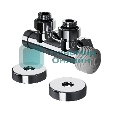 Узел нижнего подключения термостатический угловой Royal Thermo Design Pro 15мм М30х1,5 (Хром)