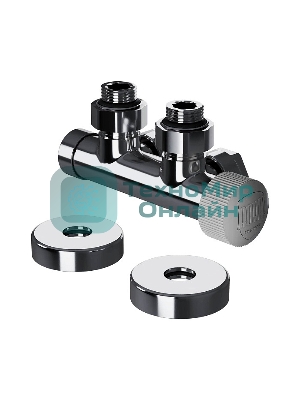 Узел нижнего подключения термостатический угловой Royal Thermo Design Pro 15мм М30х1,5 (Хром)