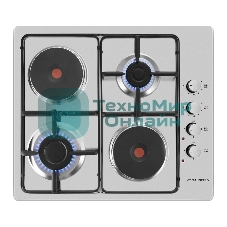 Комбинированная варочная панель Maunfeld EEHS.64.5ES/KG независимая, нержавеющая сталь