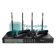 Микрофонная система Intrend ITWMIC-JS-HH цифровая, беспроводная, двухканальная. 2 ручных микрофона, диапазон UHF, LCD дисплей