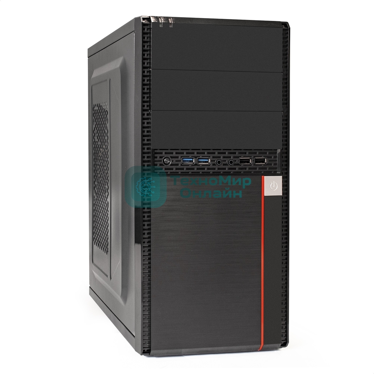 Компьютерный корпус ExeGate EX284036RUS Minitower BA-204U Black, mATX, (AA450, 80мм), 2хUSB+2хUSB 3.0, Audio