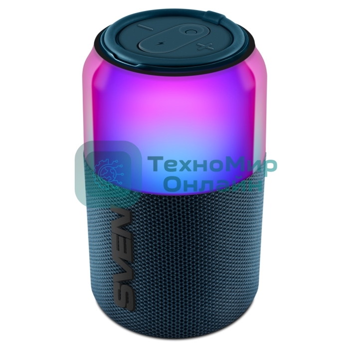 Колонка портативная SVEN PS-130 blue (10 Вт, USB, Bluetooth, питание от USB/аккумулятора)