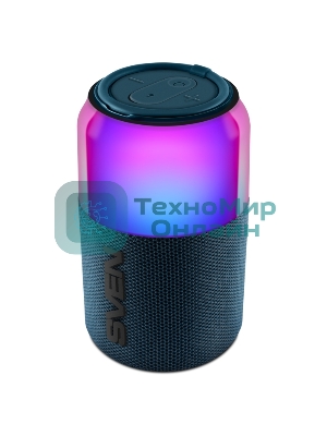 Колонка портативная SVEN PS-130 blue (10 Вт, USB, Bluetooth, питание от USB/аккумулятора)