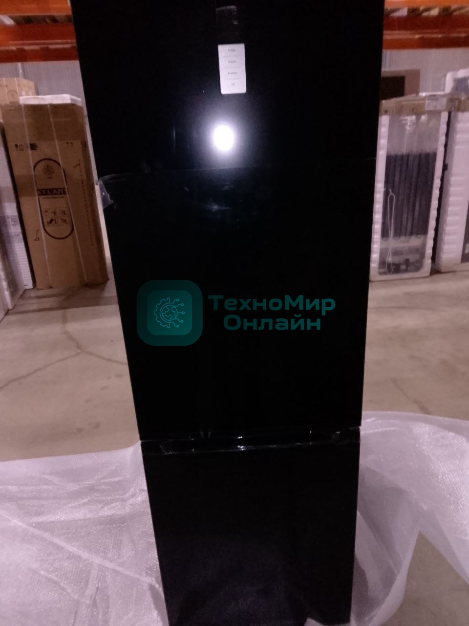 (Поврежденный товар) Холодильник Weissgauff WRK 2000 Full NoFrost Inverter Black (Вмятина на нижней двери.)