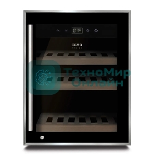 Винный шкаф CASO WineSafe 12 черный, 32 л, 1 отсек, 12 бут., класс A