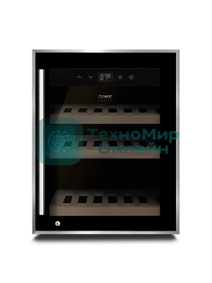 Винный шкаф CASO WineSafe 12 черный, 32 л, 1 отсек, 12 бут., класс A