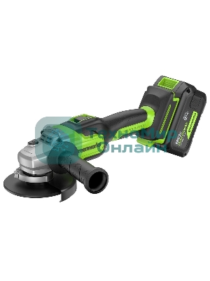 Углошлифовальная машина Greenworks GD24AG 758Вт 10500об/мин рез.шпин.:M14 d=125мм (3200207CUH)