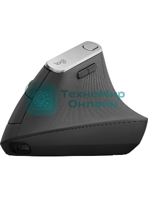 Мышь беспроводная Logitech MX Vertical черный/серебристый, 4000 dpi, радиоканал, Bluetooth, USB, кнопки - 6