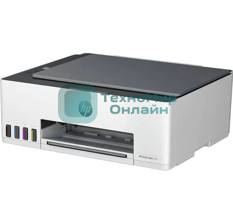 МФУ струйный HP Smart Tank 520 (1F3W2A), A4, цветной, печ. до 12 стр/мин. (ч/б) до 5 стр/мин. (цвет), 1200 x 1200 dpi, USB