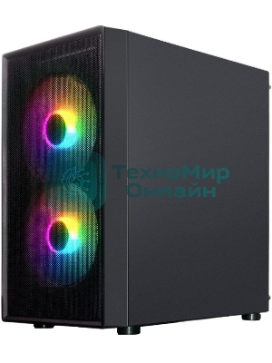 Компьютерный корпус XASTRA A305M 3FRGb Black mATX/Mesh/ tempered glass / 2x140мм + 1x120мм FRGb fans/ A305M-2FC14F-1FC12F