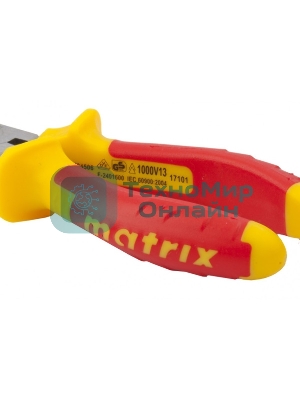 Длинногубцы Matrix прямые Insulated 17101 160 мм, двухкомпонентные рукоятки PROFESSIONAL
