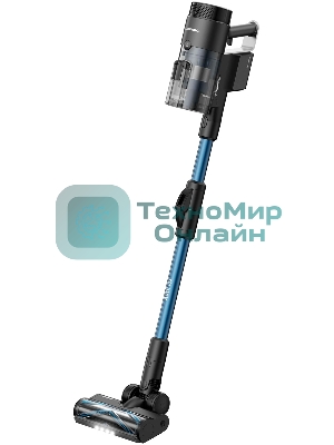 Пылесос вертикальный Grundig VCP 9330 черный/синий, питание от аккумулятора, 150 Вт, уборка сухая, пылесборник 0.5 л