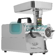 Мясорубка электрическая HOLT HT-MG-010 серый, 3300 Вт, 3.5 кг/мин, реверс, насадки - 4