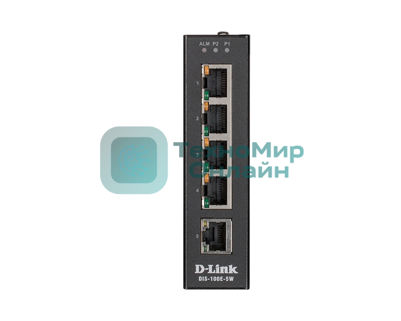 Коммутатор D-Link DIS-100E-5W/A1A, 5×100 Мбит/с, неуправляемый