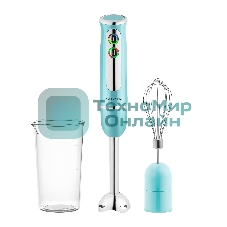 Блендер Galaxy Line GL 2133, голубой, погружной, 1000 Вт, 17 000 об/мин, 2 скорости, LED-подсветка