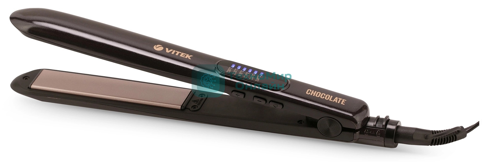 Выпрямитель Vitek VT-2246 48Вт коричневый макс.темп.:230С покрытие:керамико-турмалиновое