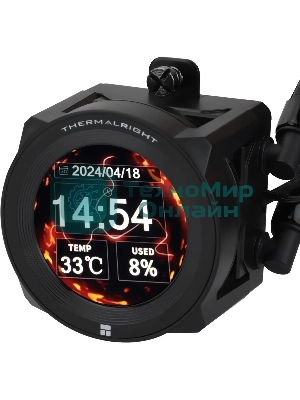 Система жидкостного охлаждения Thermalright Core Vision 360 ARGb Soc-AM5/AM4/1200/1700/1851 черный 4-pin 28.1dB Al LCD Ret (C-VISION-360-BL-ARGb)