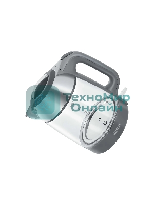 Чайник электрический Kitfort КТ-6762 3 л, 2000 Вт, серый/серебристый корпус: стекло/металл/пластик