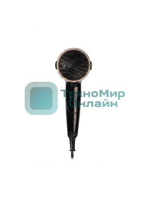 Фен Centek CT-2209 BLG черный/золотой перламутр, 1600 Вт, компактный