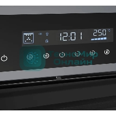 Шкаф духовой электрический Maunfeld AEOD60103G1, 60л, дверца с 3 стеклами, графит