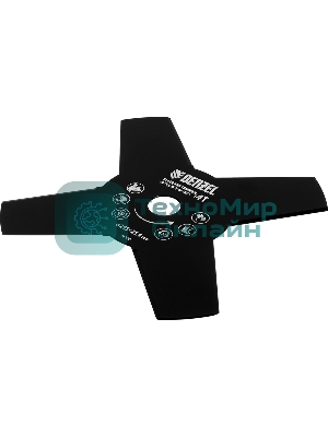 Диск для триммера Denzel 255 х 25,4, толщина 1,6 мм, 4 лезвия