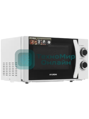 Микроволновая печь Hyundai HYM-M2043 белый/черный, 20 л, 700 Вт, переключатели - поворотный механизм