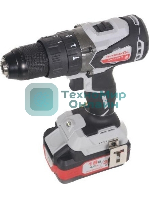Дрель-шуруповерт ИНТЕРСКОЛ DAU-13/36V 90, 36 В,  2 Ач, 90 Нм, бесщеточный, ударный