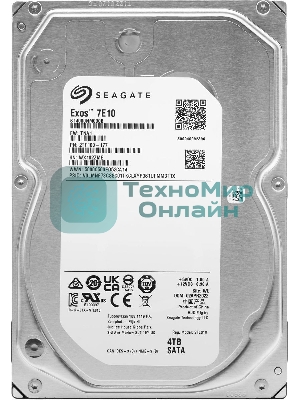 Жесткий диск Seagate HDD 4Tb 7200rpm Exos 7E10 512N (3.5'/ SATA 6Gb/s )