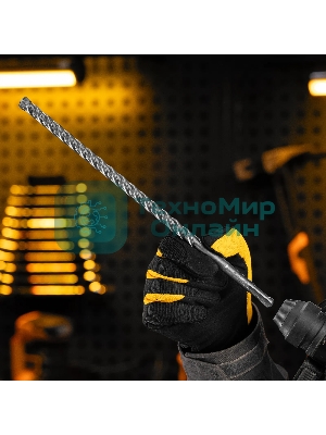 Бур по бетону Denzel цельная крестовая пластина, 12x315 мм, SDS PLUS