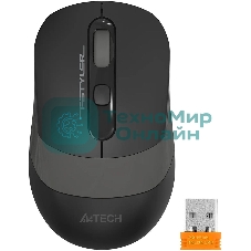 Мышь беспроводная A4Tech Fstyler FG10S черный/серый, 2000 dpi, радиоканал, USB, кнопки - 4