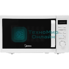 Микроволновая печь Midea AM820CUK-W белый, 20 л, 800 Вт, переключатели - кнопки, поворотный механизм