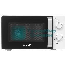 Микроволновая печь Renova MMS-20W1 белый/черный, 20 л, 700 Вт, переключатели - поворотный механизм