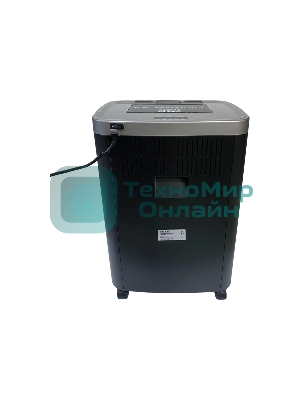 Шредер Office Kit SA375 серый/черный с автоподачей (секр.P-4) фрагменты 375лист. 42лтр. скрепки скобы пл.карты CD