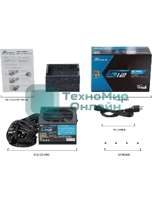 Блок питания Seasonic ATX 850W G12 GC-850 80+ gold (20+4pin) APFC 120мм fan 6xSATA RTL