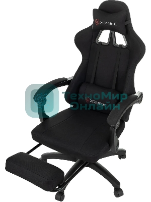 Кресло Zombie Weaver черный, ткань, подголовник, подставка для ног