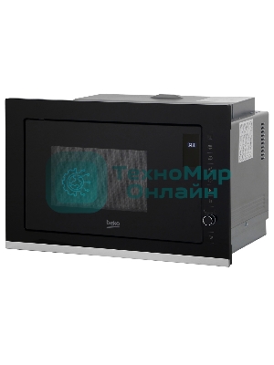 Встраиваемая микроволновая печь Beko BMGb 25333 X черный, 25 л, 900 Вт, переключатели - поворотный механизм/сенсор