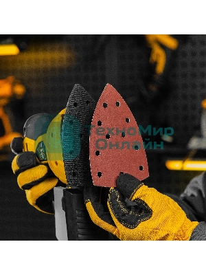 Треугольник абразивный Denzel на ворc. подложке под 