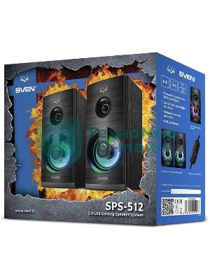 Акустическая система SVEN SPS-512 2.0 черные
