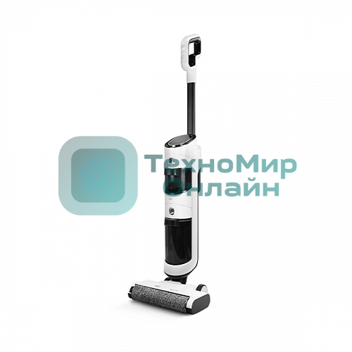 Пылесос вертикальный BQ VCA1001W белый/черный, питание от аккумулятора, 27 Вт, уборка влажная/сухая, пылесборник 0.7 л, работа от АКБ max 30 мин