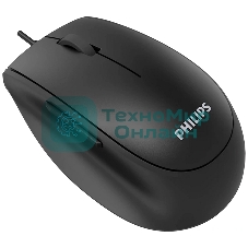 Мышь проводная Philips SPK7327 черный, 1600 dpi, USB, кнопки - 5