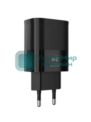 Сетевое зарядное устройство MORE CHOICE NC81a СЗУ 1USB+1Type-C 3.0A PD 20W+ QC3.0, черный