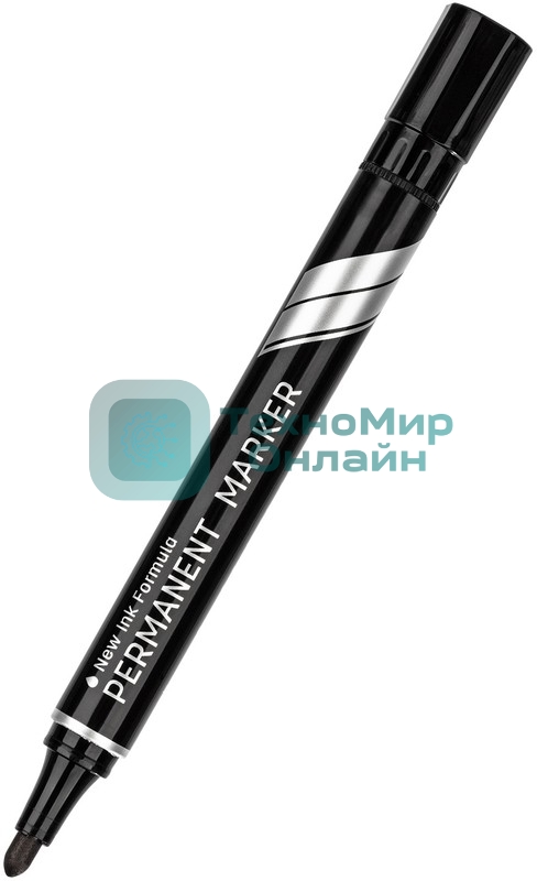 Маркер перманентный Deli Think EU10020, круглый пишущий наконечник, 2мм, черный